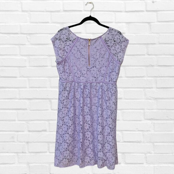 Motherhood Maternity Lace Midi Dress Fit & Flare Short Sleeve Mom To Be Medium - Picture 5 of 10